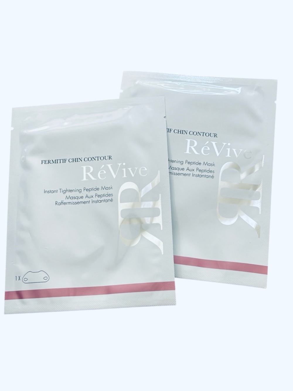 RéVive Fermitif Chin Contour Instant Tightening Peptide Mask Set of 2 White 1x
